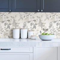 Breezy Grey Self Adhesive Wallpaper Grey/Blue/Green