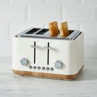 Contemporary Cream 4 Slice Toaster Cream