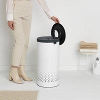 Brabantia 35L White Laundry Bin with Lid