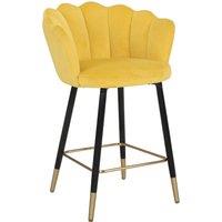 Vivian Counter Height Bar Stool, Velvet Gold