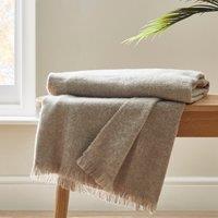 Brushed Grey Woven Throw Blanket