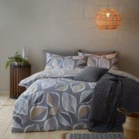 Juno Natural 100% Cotton Reversible Duvet Cover and Pillowcase Set Single