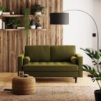 Zoe Velvet 2 Seater Sofa Green