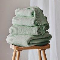 Dorma Tencel Sumptuously Soft Grey Green Towel Light Green