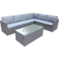 Berlin 6 Seater Grey Corner Lounging Set