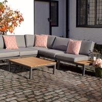 Aspen 6 Seater Modular Corner Sofa Set Grey