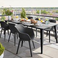 Lima Table and 6 Chair Set Grey