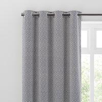 Elements Oslo Navy Blue Eyelet Curtains Blue