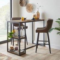 Fulton 2 Seater Rectangular Bar Table, Black