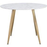 Kendall 4 Seater Round Dining Table, Marble Effect