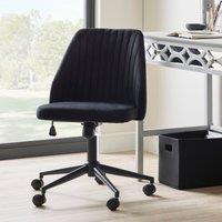 Mya Velvet Office Chair Black