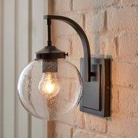 Twain Outdoor Globe Glass Wall Light