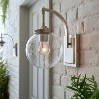 Twain Outdoor Globe Glass Wall Light