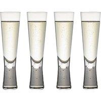 Set of 4 Hotel Bubble Stem Flute Glasses