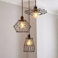 Frances Gunmetal 3 Light Cluster Ceiling Light