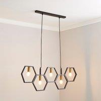 Hexagon 5 Light Diner Ceiling Light