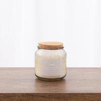 Linen Jar Candle with Cork Lid Grey