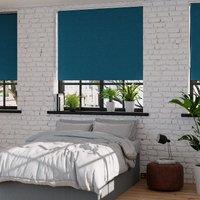 Montreal Teal Blackout Roller Blind Blue