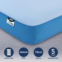 JayBe Simply Kid's Medium Waterproof Foam Free Open Coil Mattress Blue