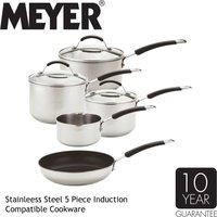 Meyer Non-Stick Induction Stainless Steel 5 Piece Set
