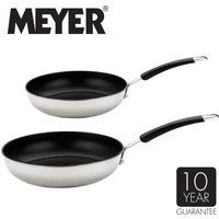 Meyer Non-Stick Induction Stainless Steel 2 Piece Frying Pan Set