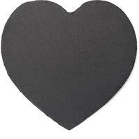 Set of 2 Slate Heart Shape Placemats Grey