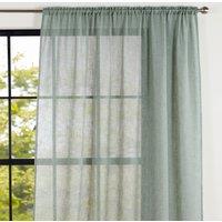 Recycled Polyester Sage Slot Top Voile Panel White