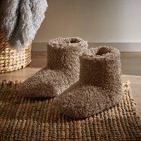 Teddy Bear Taupe Boots Brown