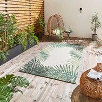 Miami Leaf Edge Indoor Outdoor Rug Green