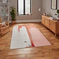 Michelle Collins Abstract Terracotta and Ivory Rug