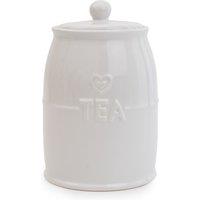 White Hearts Tea Canister