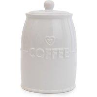 White Hearts Coffee Canister