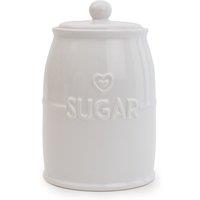 White Hearts Sugar Canister