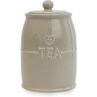 Grey Hearts Tea Canister