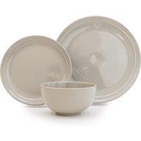 Hearts Grey 12 Piece Dinner Set