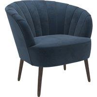 Rosalie Velvet Shell Occasional Chair Blue