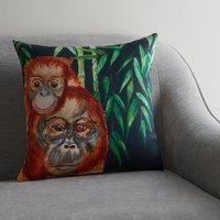 Orangutan Jungle Print Cushion