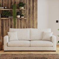 Carson Deep Sit Chunky Chenille 4 Seater Sofa Grey