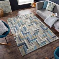 Russo Rug Blue/Brown/White