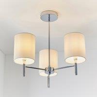 Vogue Dewey Chrome 3 Light Flush Ceiling Fitting Silver