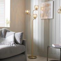 Vogue Arkoma Glass Floor Lamp Yellow