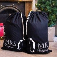 Mr and Mrs Penguin Set of Sacks