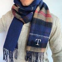 Monogrammed Men's Tartan Scarf