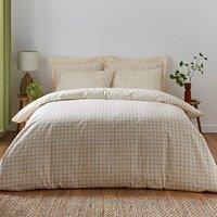 Elements Randig Natural Duvet Cover and Pillowcase Set