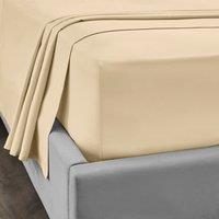 Dorma 300 Thread Count 100% Cotton Sateen Plain Fitted Sheet Beige