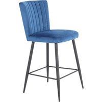 Taylor Bar Height Stool, Velvet Navy