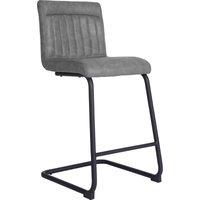 Felix Counter Height Cantilever Bar Stool, Faux Leather Grey