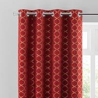 Chenille Ogee Eyelet Curtains