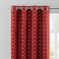 Chenille Ogee Eyelet Curtains