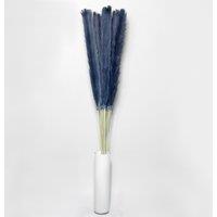 Artificial Pampas Grass Stems Navy Blue